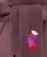 卒業式袴単品レンタル[刺繍・総柄]チャコール×紫の市松に桜刺繍[身長163-167cm]No.520